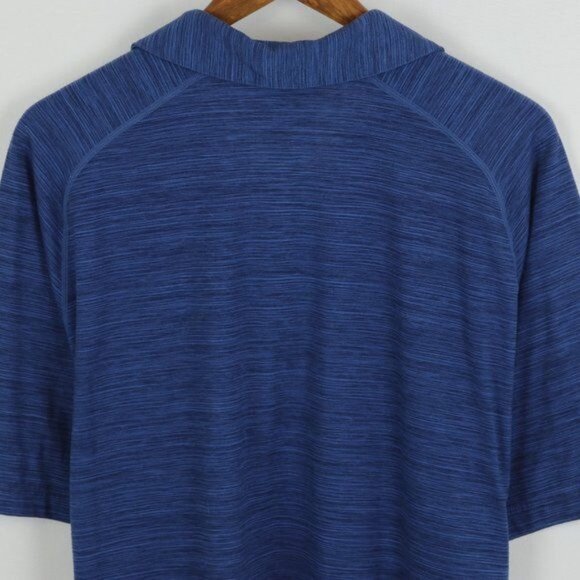 Merrell OptiWick UPF 50 Men's Extra Large Blue Knit Short Sleeve Polo Shirt - Picture 4 of 8